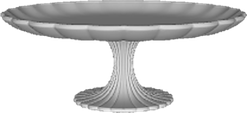 Bloco 3D Paramétrico para Archicad: Bandeja para Bolo Branca 03