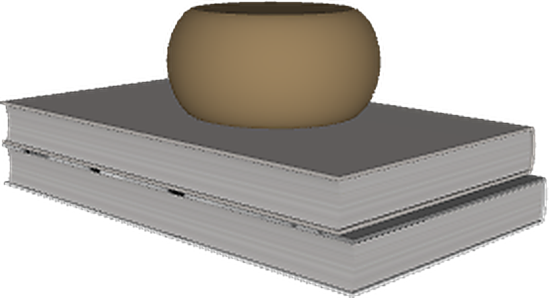 Bloco 3D Paramétrico para Archicad: Livros e Vasilha