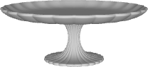 Bloco 3D Paramétrico para Archicad: Bandeja para Bolo Branca 01
