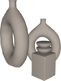 Bloco 3D Paramétrico para Archicad: Vaso Decoração Esculturas 02