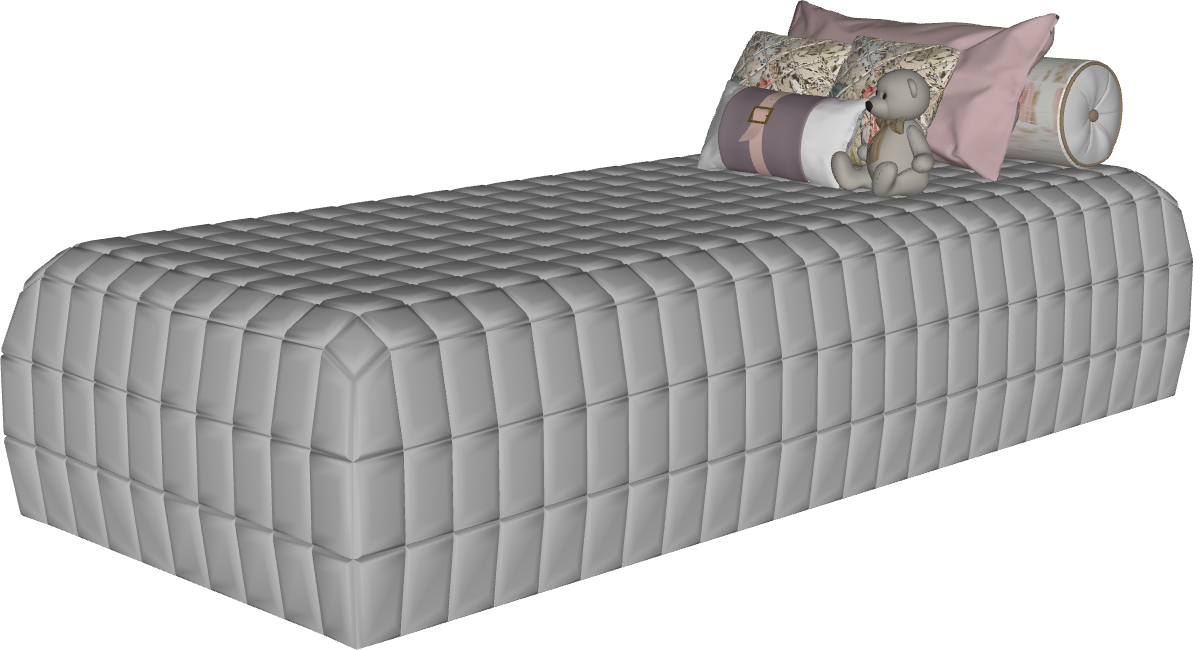 Bloco 3D Paramétrico para Archicad: Hub Cama Solteiro 06