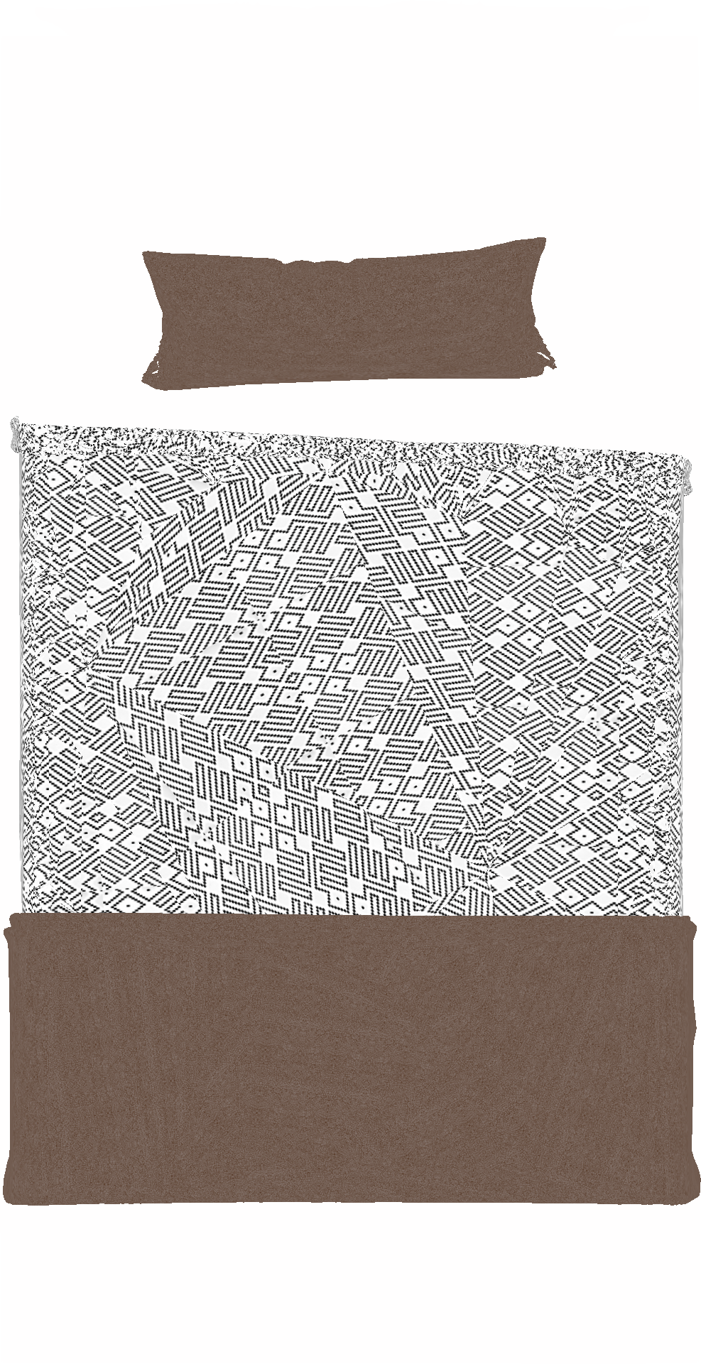 Bloco Archicad 2D Planta Baixa Texturizada: Hub Cama Solteiro 01
