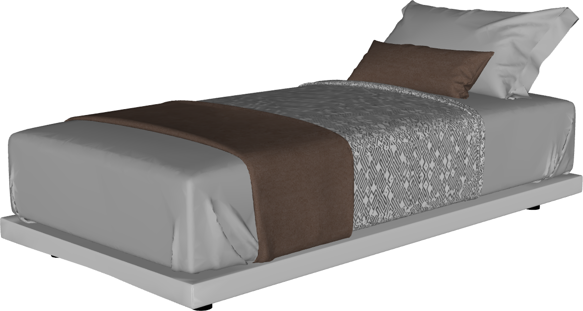 Bloco 3D Paramétrico para Archicad: Hub Cama Solteiro 01